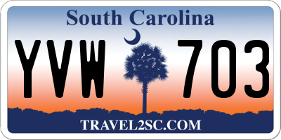 SC license plate YVW703