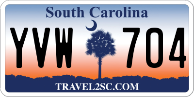 SC license plate YVW704