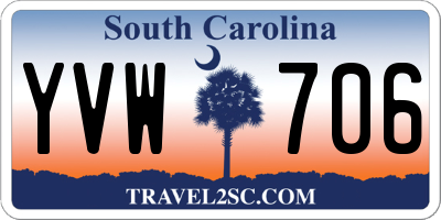 SC license plate YVW706