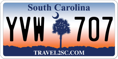 SC license plate YVW707