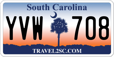 SC license plate YVW708