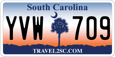 SC license plate YVW709