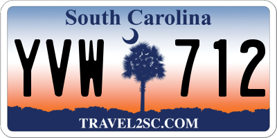 SC license plate YVW712