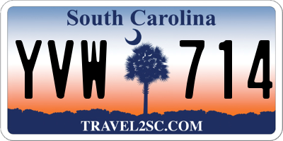 SC license plate YVW714