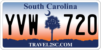 SC license plate YVW720