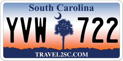 SC license plate YVW722