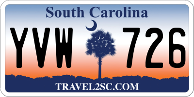 SC license plate YVW726
