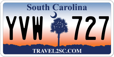 SC license plate YVW727
