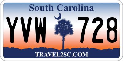SC license plate YVW728