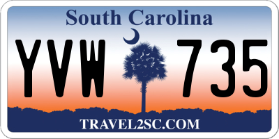 SC license plate YVW735