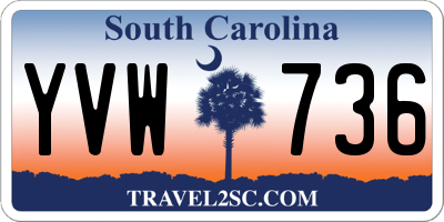 SC license plate YVW736