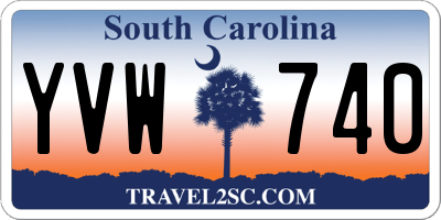SC license plate YVW740