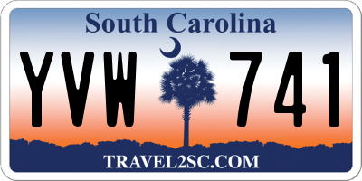 SC license plate YVW741
