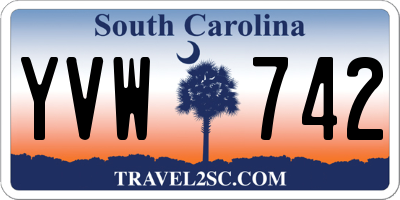 SC license plate YVW742