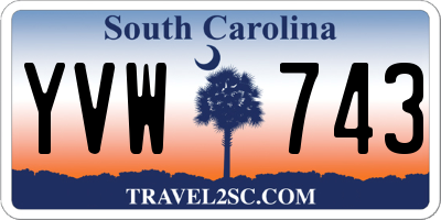 SC license plate YVW743