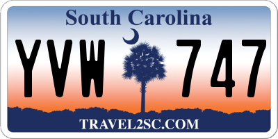 SC license plate YVW747