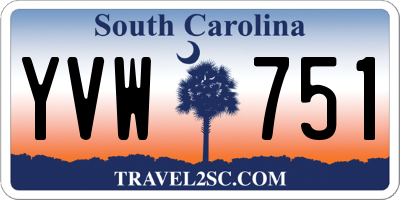 SC license plate YVW751