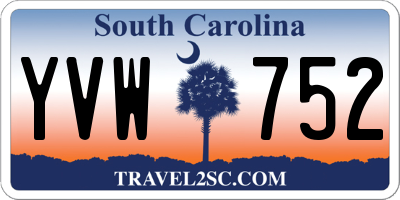 SC license plate YVW752
