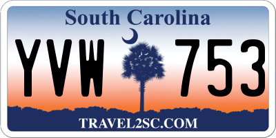 SC license plate YVW753