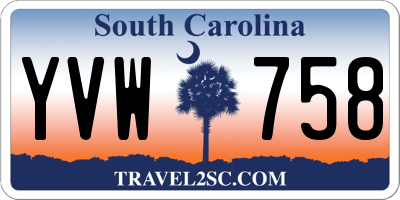 SC license plate YVW758