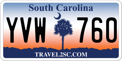 SC license plate YVW760