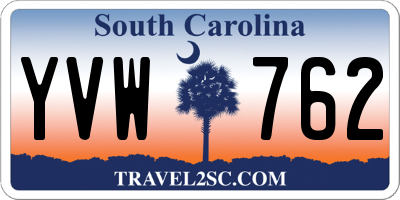 SC license plate YVW762