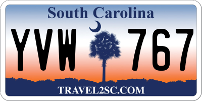 SC license plate YVW767