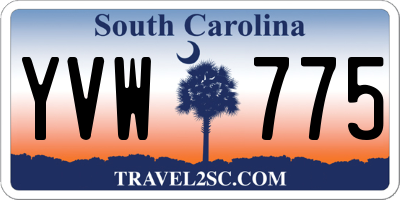 SC license plate YVW775