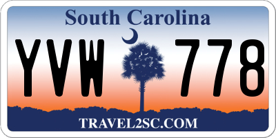 SC license plate YVW778