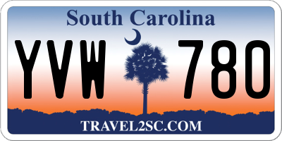 SC license plate YVW780
