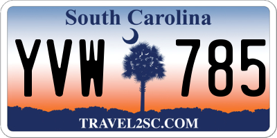SC license plate YVW785