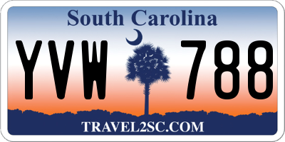 SC license plate YVW788