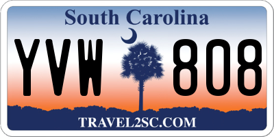 SC license plate YVW808