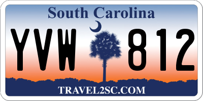 SC license plate YVW812
