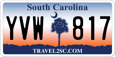SC license plate YVW817
