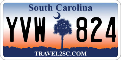 SC license plate YVW824