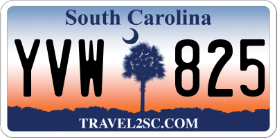 SC license plate YVW825