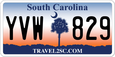 SC license plate YVW829