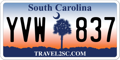 SC license plate YVW837