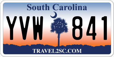 SC license plate YVW841