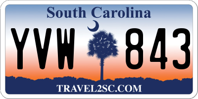 SC license plate YVW843