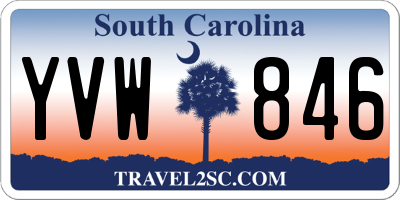 SC license plate YVW846