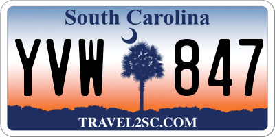 SC license plate YVW847