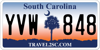 SC license plate YVW848