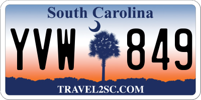 SC license plate YVW849
