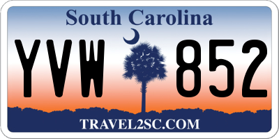 SC license plate YVW852