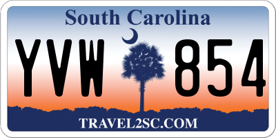 SC license plate YVW854