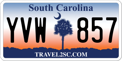 SC license plate YVW857
