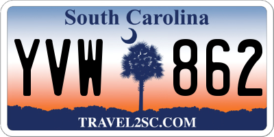 SC license plate YVW862