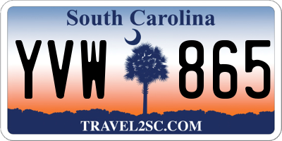 SC license plate YVW865
